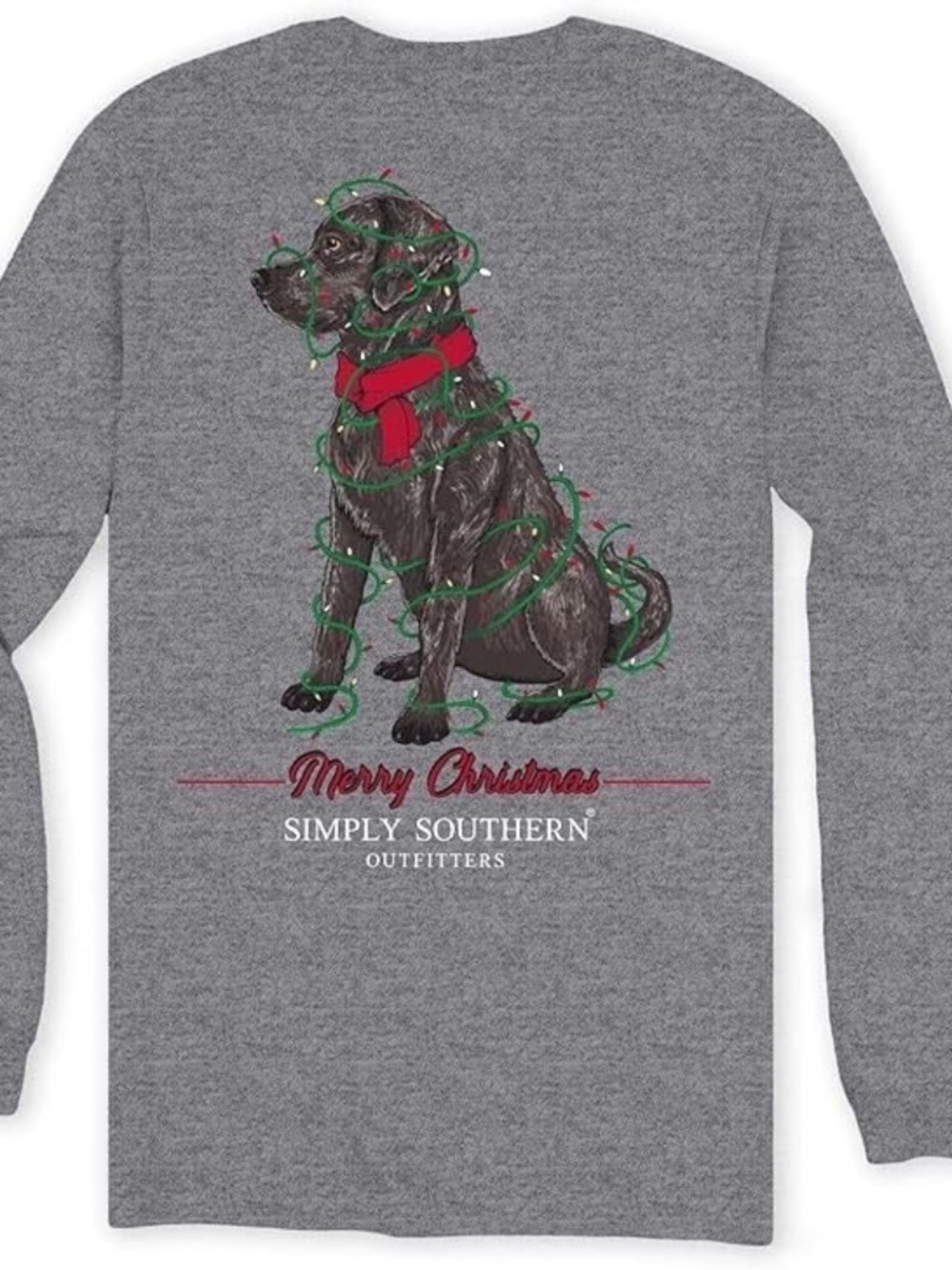 Simply Southern Merry Black Lab Christmas T Shirt